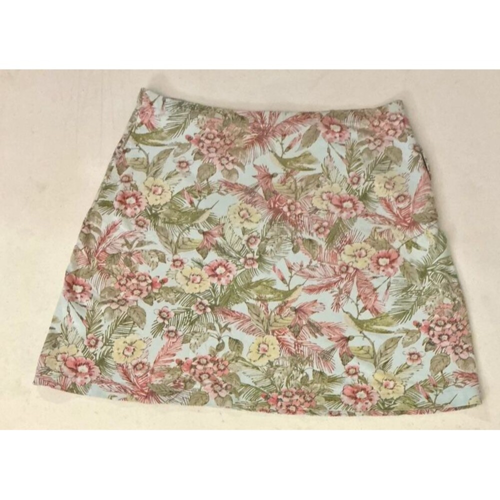 J. Jill Floral Stretch A-Line Skirt Size Medium Cottagecore